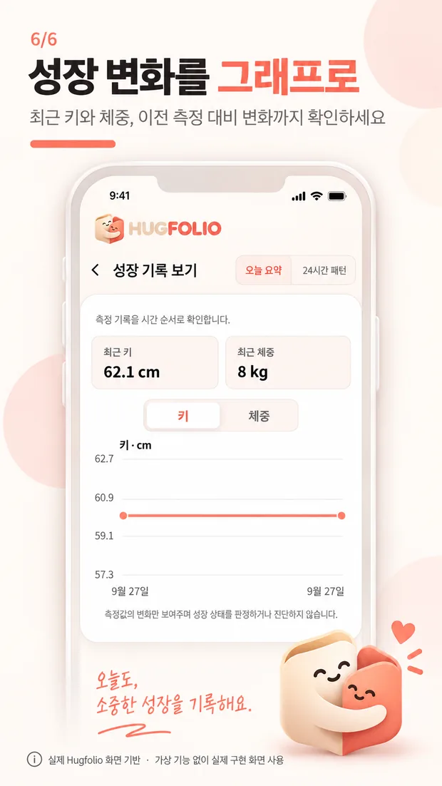 Hugfolio feature screenshot