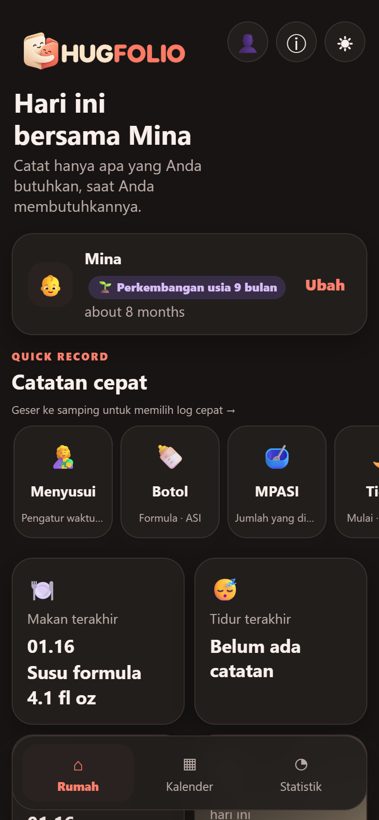 Lihat hari si kecil sekilas