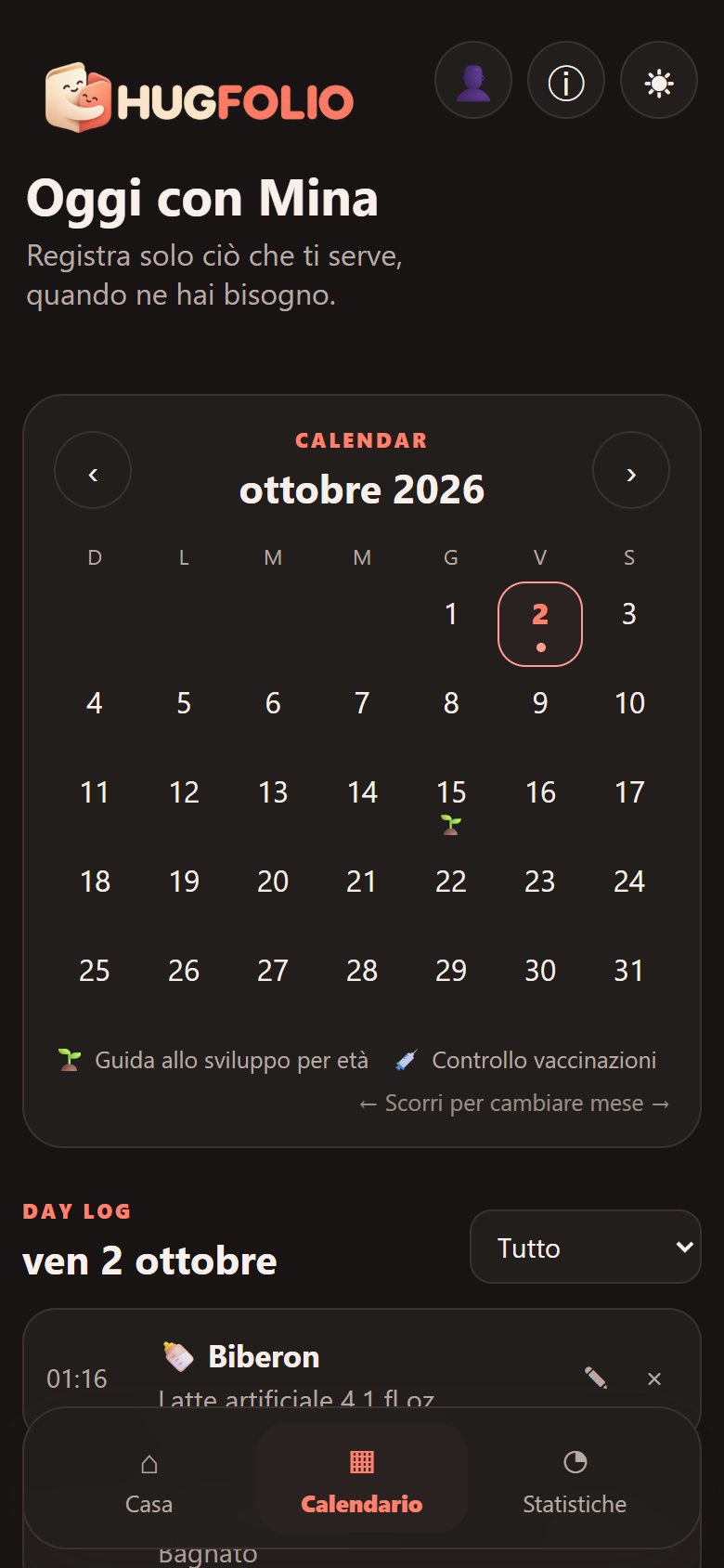 Rivedi le attività per data