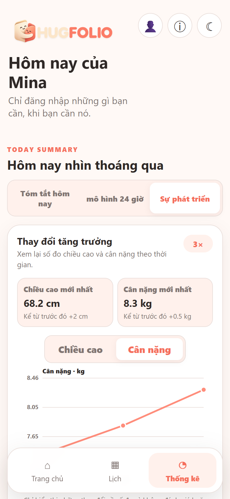 Xem thay đổi tăng trưởng